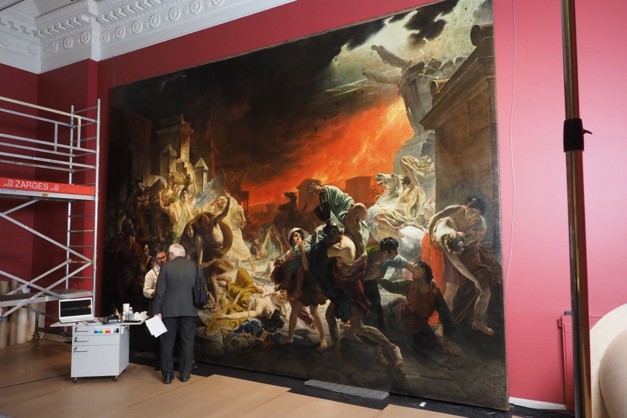 В Русском музее началась реставрация картины «Последний день Помпеи» |  Вечёрка