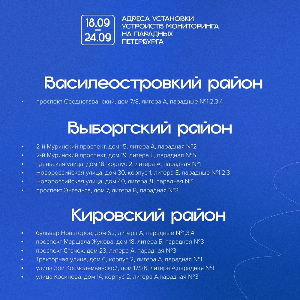 Умные домофоны» появятся в парадных Петербурга до 24 сентября | Вечёрка