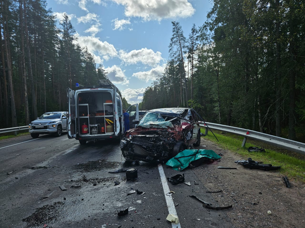 Два человека скончались в результате аварии на трассе «Сортавала» | Вечёрка