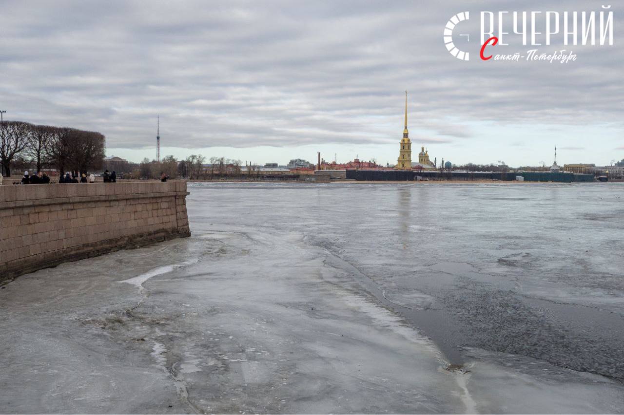 Ладожский лёд идёт по Неве в Северной столице